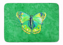 Butterfly Green on Green Memory Foam Kitchen Mat Machine Washable Anti-Fatigue Cushion Comfort Bath or Kitchen Rug