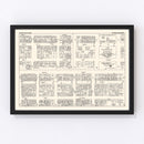 Vintage Map of Wilmington, DE Business Section 1947