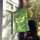 Dragonfly on Avacado House Flag 28x40 Porch Sleeve Pole Decorative Outside Yard Banner Artwork Wall Hanging, Polyester