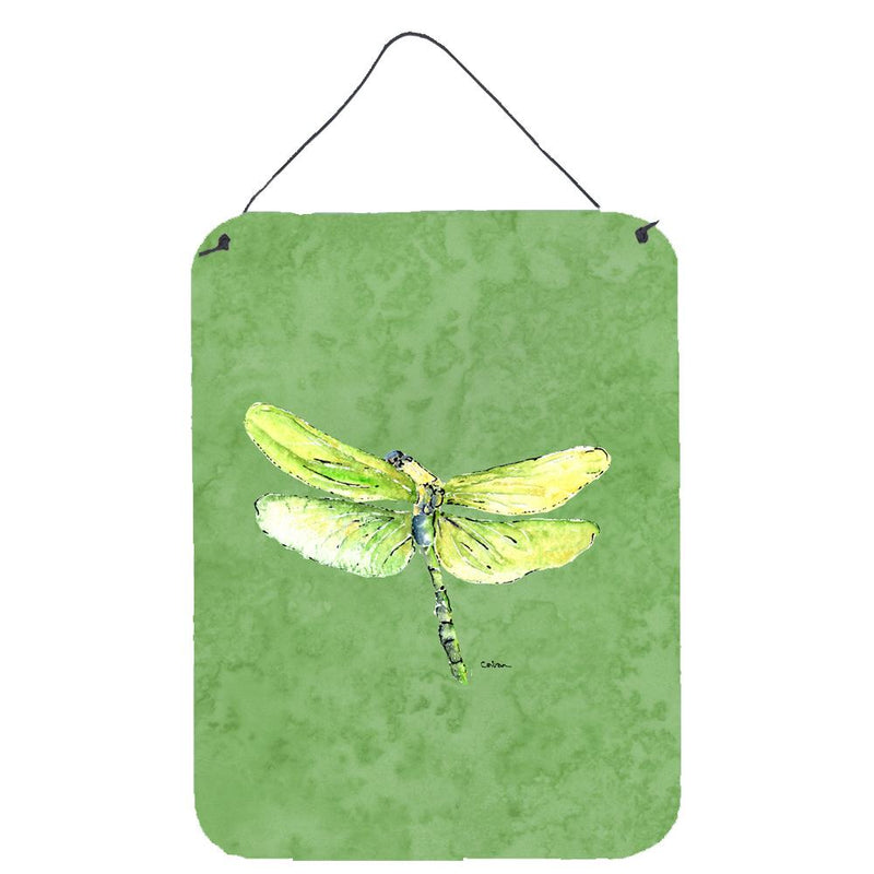 Dragonfly on Avacado Aluminium Metal Wall or Door Hanging Prints