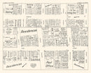 Vintage Map of Alameda, CA Business Section 1952
