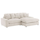 Blaine Upholstered Reversible Chaise Sectional Sofa Sand