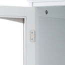 Tall Bathroom Storage Cabinet With Glass Doors, Free-Standing, Two Drawers, And Adjustable Shelves, Board, Painted Perfect For Displaying Your Favorite Items by HouseOfZazla