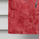Lady Bug on Red House Flag 28x40 Porch Sleeve Pole Decorative Outside Yard Banner Artwork Wall Hanging, Polyester