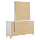 Malcolm - 6 Drawer Dresser With Mirror - White by HouseOfZazla
