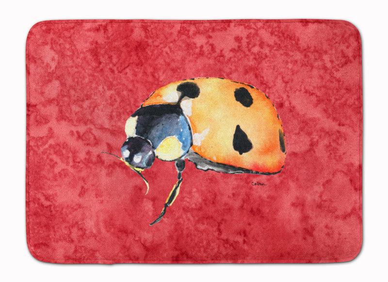 Lady Bug on Red Machine Washable Memory Foam Mat 8869RUG