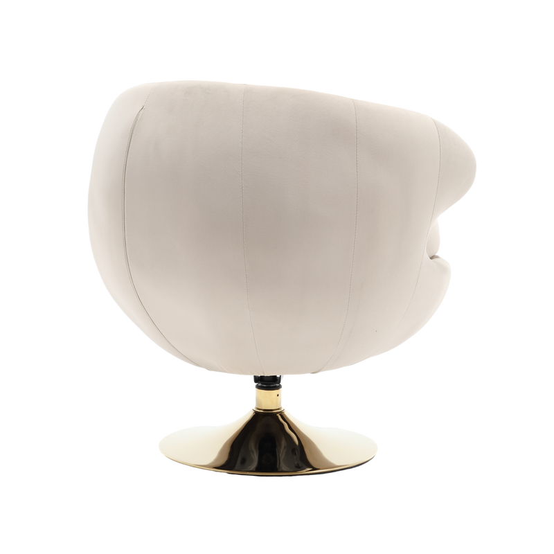 360 Degree Swivel Cuddle Barrel Accent Chairs, Round Armchairs with Wide Upholstered, Fluffy Fabric Chair for Living Room, Bedroom, Office, Waiting Rooms