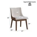 Ginny - Boucle Velvet Side Chair (Set of 2) - Walnut by Unique Piece Furniture