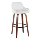 Daniella - Contemporary Fixed Height, Barstool & Swivel And Round Footrest (Set of 2) by HouseOfZazla