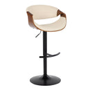 Symphony - Mid Century Modern Adjustable Barstool With Swivel With Rounded T Footrest (Set of 2) by Unique Piece Furniture