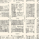 Vintage Map of San Mateo, CA Business Section 1952