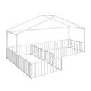 L-Shaped Montessori Bed For 2 Kids With Partitioned Fence by HouseOfZazla