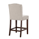 Tufted Counter Stool With Button Tufted Back - Tan by HouseOfZazla