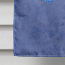 Flamingo On Slate Blue House Flag 28x40 Porch Sleeve Pole Decorative Outside Yard Banner Artwork Wall Hanging, Polyester