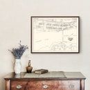 Vintage Map of Augusta, ME Business Section 1946