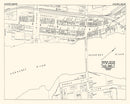 Vintage Map of Augusta, ME Business Section 1946