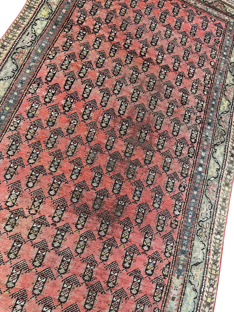 Antique Armenian Karabakh Wool Runner – 3’3” x 12’8” – Hand-Knotted Long Corridor Rug