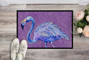 Flamingo on Purple Doormat Indoor Outdoor 24H X 36W Front Door Mat Rugs for Entryway, Non Slip Washable Low Pile,