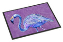 Flamingo on Purple Doormat Indoor Outdoor 24H X 36W Front Door Mat Rugs for Entryway, Non Slip Washable Low Pile,