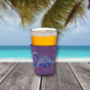 Flamingo on Purple Red Cup Hugger Sleeve for 16–22 oz Party Cups, Insulated Foam Drink Holder for Iced Coffee, Tailgate & BBQ Reusable
