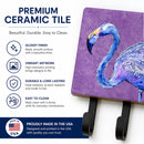 Flamingo on Purple Leash or Key Holder Wall Hooks, Coat Rack Wall Mount, for Hanging Keys, Towels, Aprons, Leashes