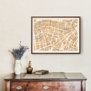 Vintage Map of Boston, MA Business Section 1946