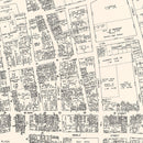 Vintage Map of Bridgeport, CT Business Section 1946
