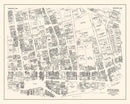 Vintage Map of Bridgeport, CT Business Section 1946