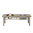 3 In 1 Outdoor Propane Fire Pit Table 50, 000 BTU With Ice Bucket - Beige by HouseOfZazla