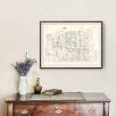 Vintage Map of Brockton, MA Business Section 1946