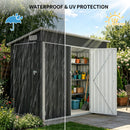 4 x 8 Ft Galvanized Steel Outdoor Storage Shed with 3 Access Doors by HouseOfZazla