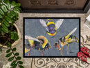 Bee Bees Times Three Doormat Indoor Outdoor 24H X 36W Front Door Mat Rugs for Entryway, Non Slip Washable Low Pile,