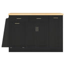 Kitchen Sideboard With Sliding Door Cabinet, 3 Tier Spice Rack