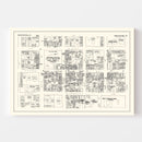 Vintage Map of Burlington, VT Business Section 1946