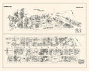 Vintage Map of Cambridge, MA Business Section 1946
