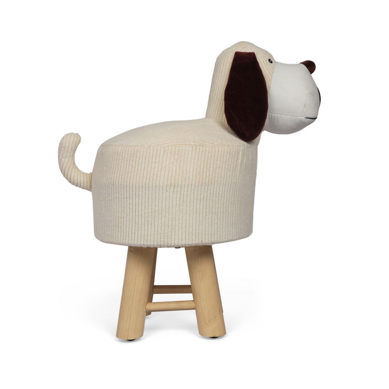 Walker Edison | Adorable Plush Dog Ottoman