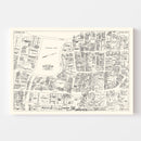 Vintage Map of Hartford, CT Business Section 1946