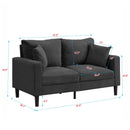 Modern Upholstered Loveseat Sofa, High Resilience by Unique Piece Furniture