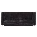 89"L Sofa with Chenille Fabric and Wooden Legs by HouseOfZazla