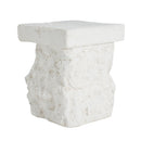 Talia Outdoor Patio Modern Artistry MGO Side Table, White