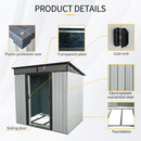 Outdoor Metal Storage Shed And Transparent Plate For Garden, Lawn by HouseOfZazla