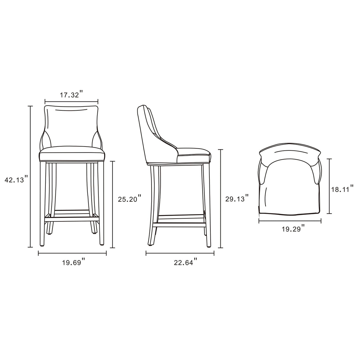 Shubert - Barstool - Ivory, photo 4 of 7