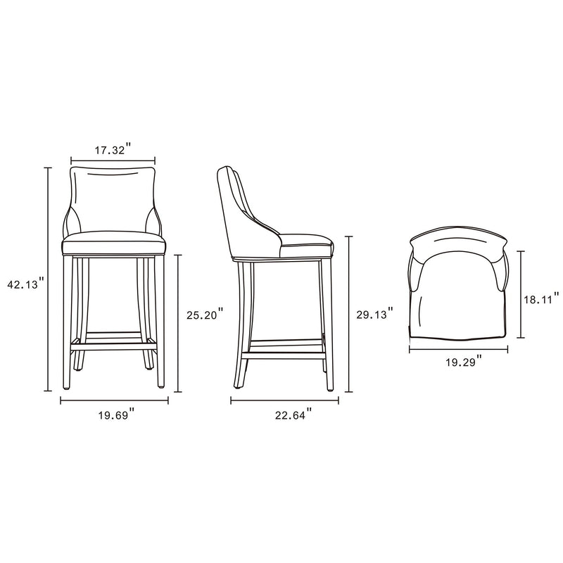 Shubert - Barstool - Ivory, photo 4 of 7