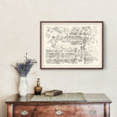 Vintage Map of Lowell, MA Business Section 1946