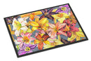 Day Lillies Doormat Indoor Outdoor 24H X 36W Front Door Mat Rugs for Entryway, Non Slip Washable Low Pile,