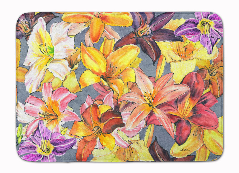 Day Lillies Machine Washable Memory Foam Mat 8892RUG