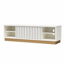 Rene - Scalloped TV Stand For TVs Up To 65" - White by HouseOfZazla