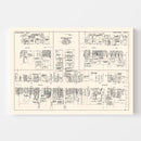 Vintage Map of Middletown, CT Business Section 1946