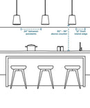 Desiree 6-Light 18"w Pendant Foyer Hanging Light Fixture Silver Ridge Grey Finish by Progress by LampsUSA