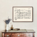 Vintage Map of New Bedford, MA Business Section 1946